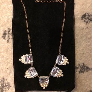 Crystal gold necklace